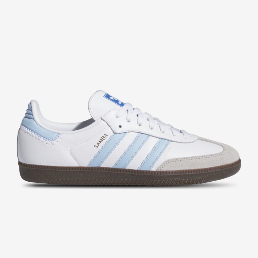 adidas Originals Samba Men's White and Blue Sneakers - Picture 3 of 7